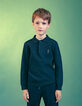 Black sweater polo neck Intarsia message boy back-2