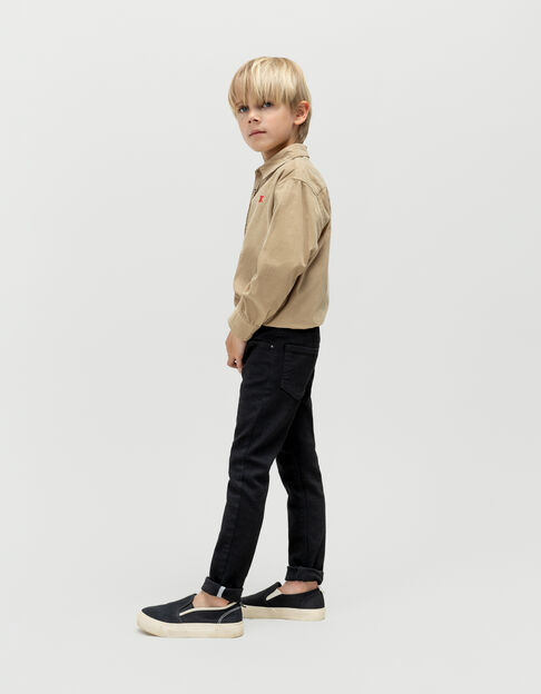 Boy’s black SKINNY jeans with jacron lightning - IKKS