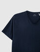 T-shirt L'Essentiel marine col V Homme-4