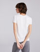 Women’s off-white flocked velvet letters T-shirt-3