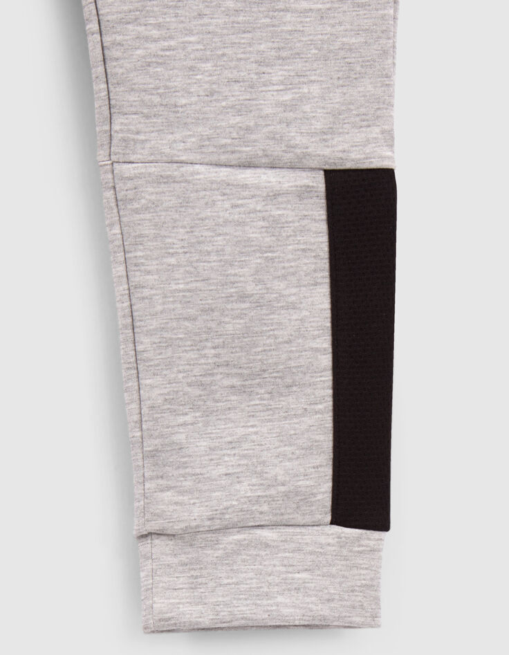Boys’ grey joggers with black and reflective details-5