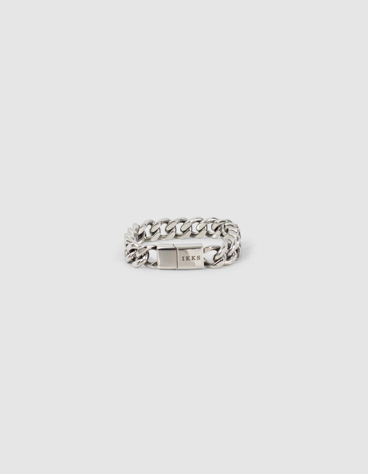 Women’s silver-tone XXL curb chain bracelet-1