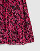 Women’s pink floral print recycled voile midi dress-3