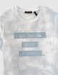 Boys’ blue tie-dye slogan T-shirt-2