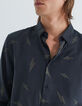 Men’s black Pure Edition - SLIM shirt with lightning print-4