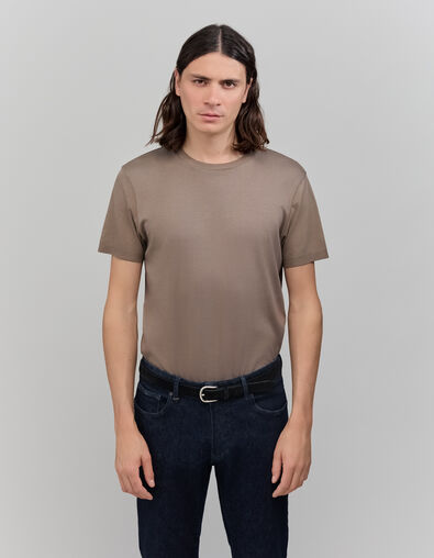 Camiseta de hombre de mezcla cruda de algodón y modal - IKKS