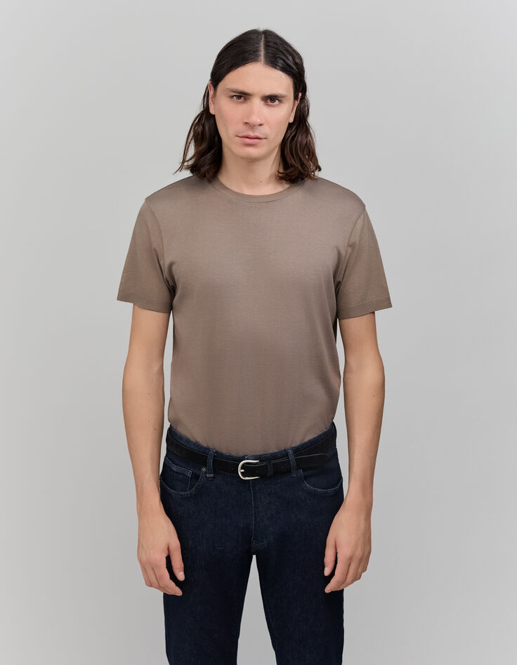 Camiseta de hombre de mezcla cruda de algodón y modal-1