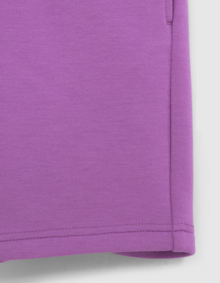Boys’ purple techfleece sweatshirt fabric Bermuda shorts-4