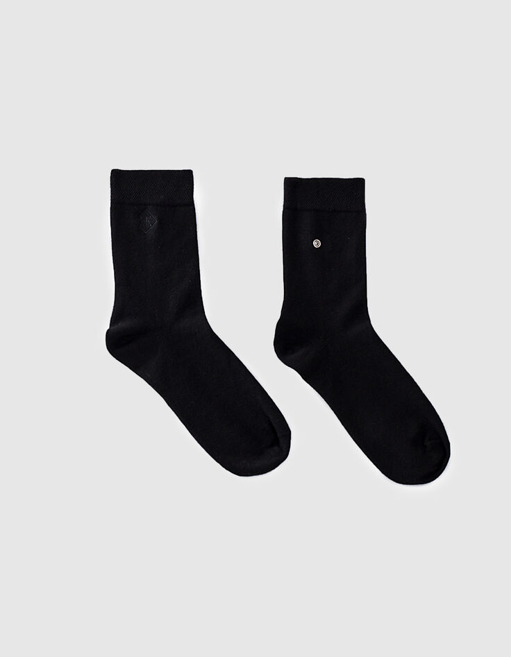 Lot de 2 paires de chaussettes noires Homme-1