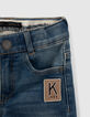 Boys’ blue patchwork-look skinny jeans-7