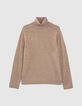 Men’s cappuccino knit roll-neck sweater-5