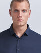 Men’s navy EASY CARE SLIM shirt-9