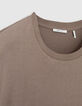 T-shirt grège mix coton modal Homme-4