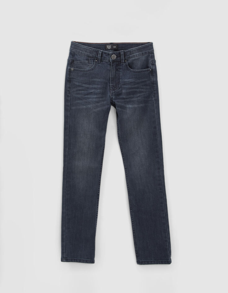 Blauwe SLIM jeans met slijtplekken jongens-1