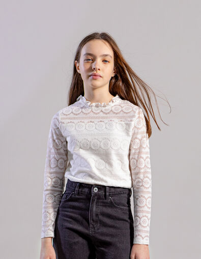 Girl's ecru lace blouse - IKKS