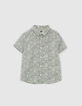 Boys’ lichen flowery Liberty fabric shirt -1