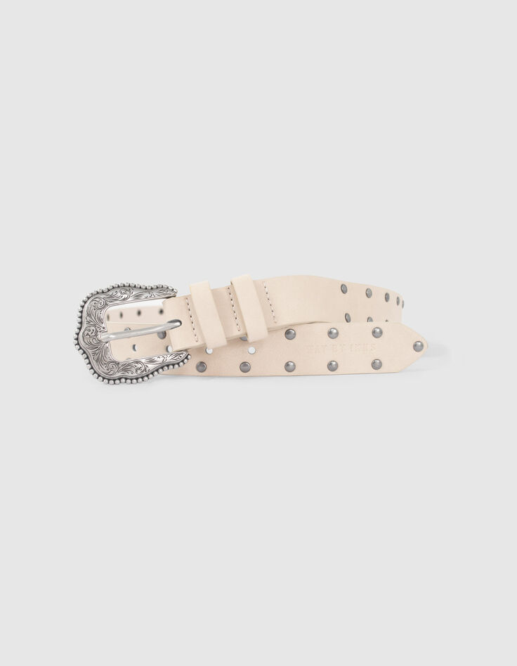 Girls’ vanilla studded belt-5