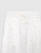 Girls’ off-white long skirt with gold embroidery-4
