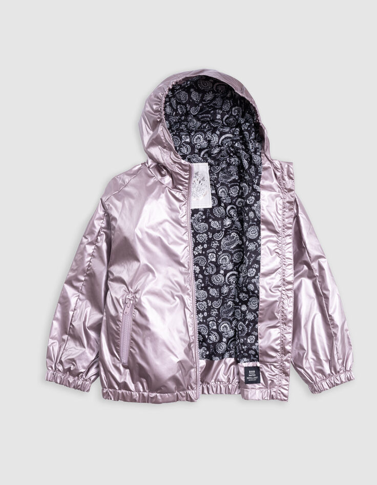 Girl's pink windbreaker jacket-5