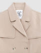 Beige short trench girl-5