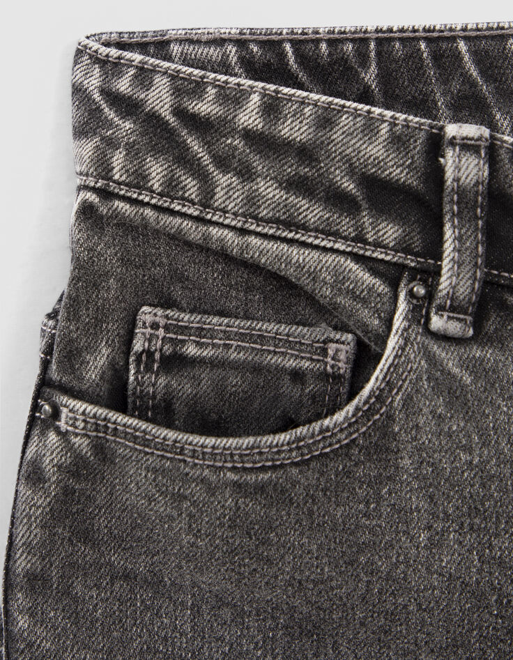 Girls’ grey 7/8 MOM jeans-6
