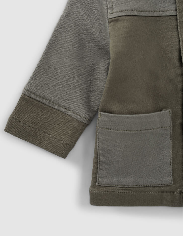 Khaki Safarijacke mit Kontrasttaschen für Babyjungen-5