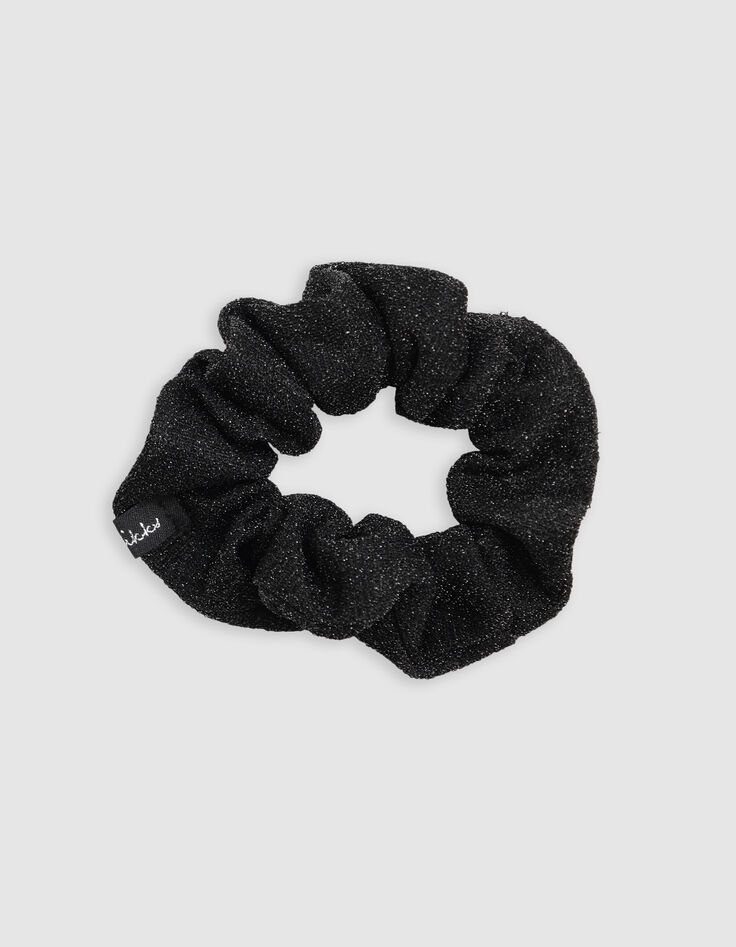 Black and pink glitter scrunchies for girls-3