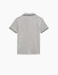 Boy’s grey marl organic cotton polo shirt-3