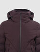 Dark plum WATERPROOF jack met verborgen kap Heren-5