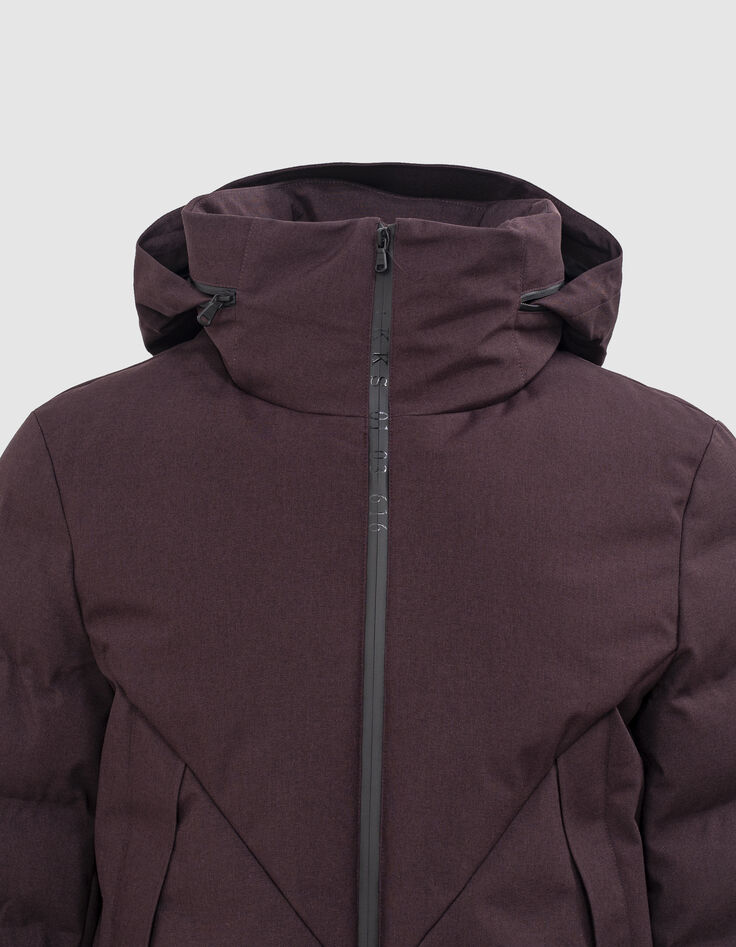 Dark plum WATERPROOF jack met verborgen kap Heren-5