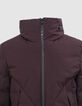 Dark plum WATERPROOF jack met verborgen kap Heren-4