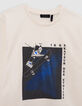 T-shirt ecru organic cotton visual skater millar blue boy-2