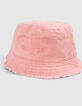 Girls’ peach and ecru reversible sun hat-4