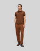 Pure Edition – Men’s amber openwork knit polo shirt-2