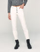 Women’s white organic cropped high-waist straight jeans-2