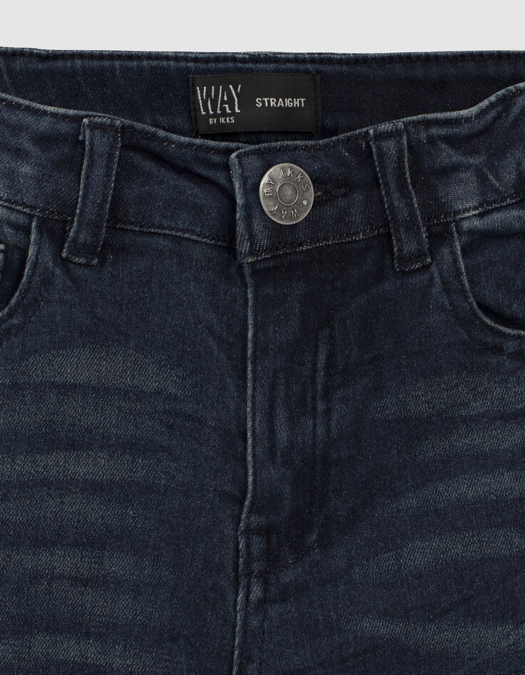 Vintage blue straight jeans slijtplekken jongens -2