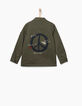 Boys’ khaki safari jacket, Peace & Love back -2