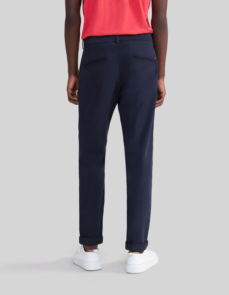 Pantalon chino SLIM bleu marine Homme-4