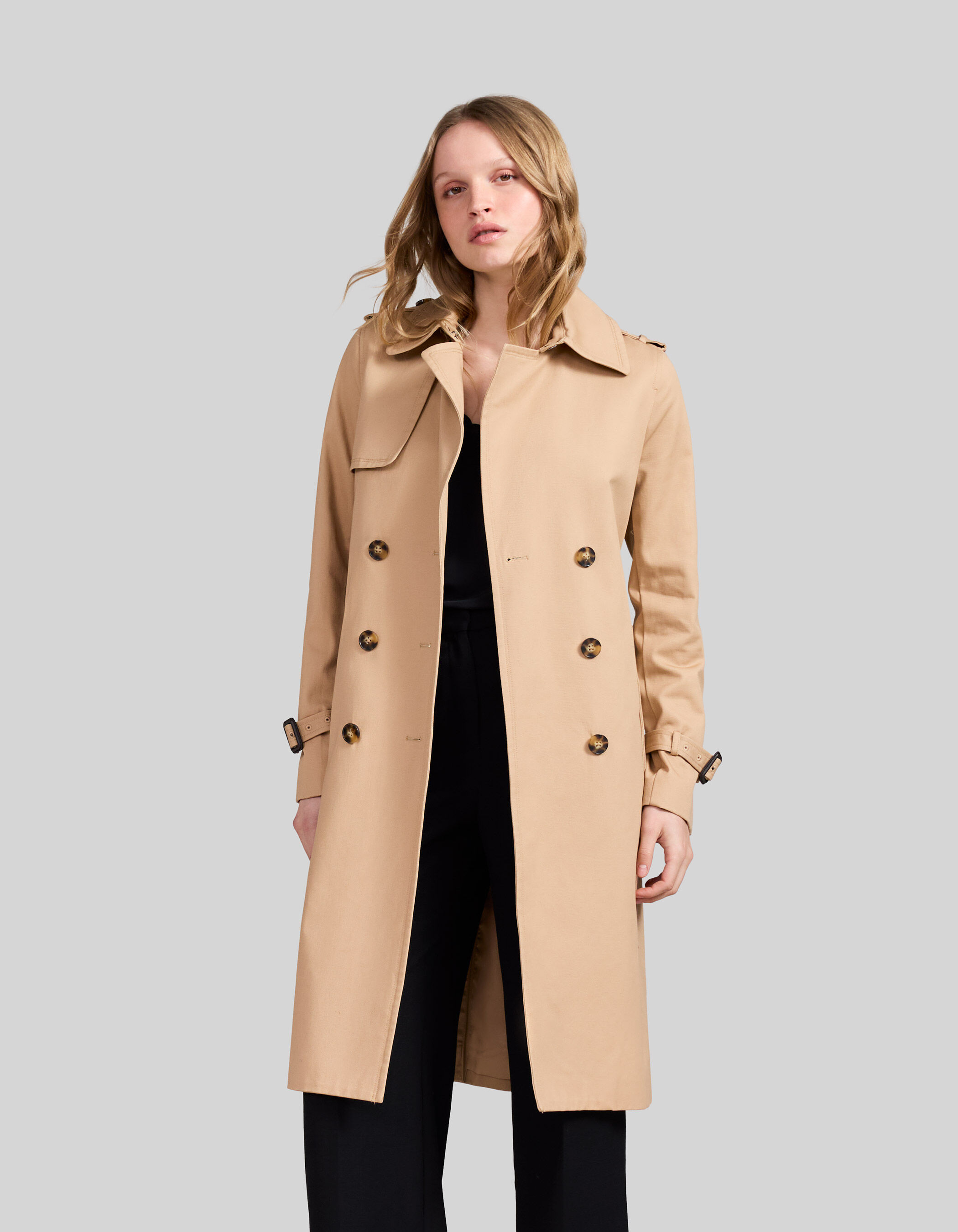 Women's tan 2025 trench coat