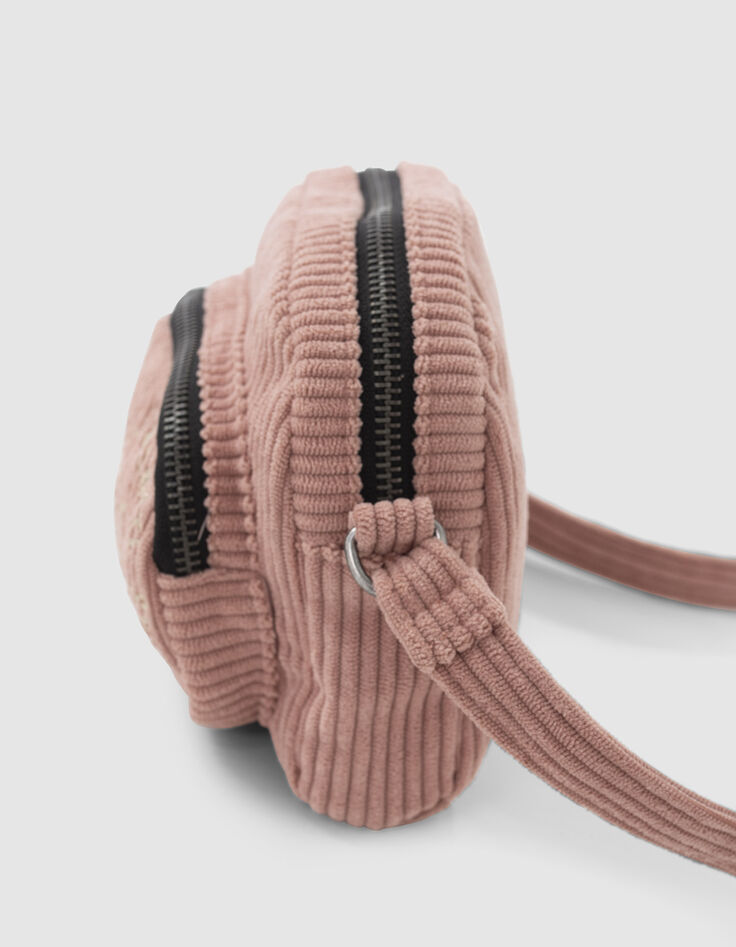 Girls’ pink corduroy handbag-3