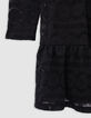 Girl's all-lace black dress-7