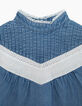 Girls’ light blue blouse with lace-2