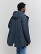 Indigo parka met denimeffect voor heren-3