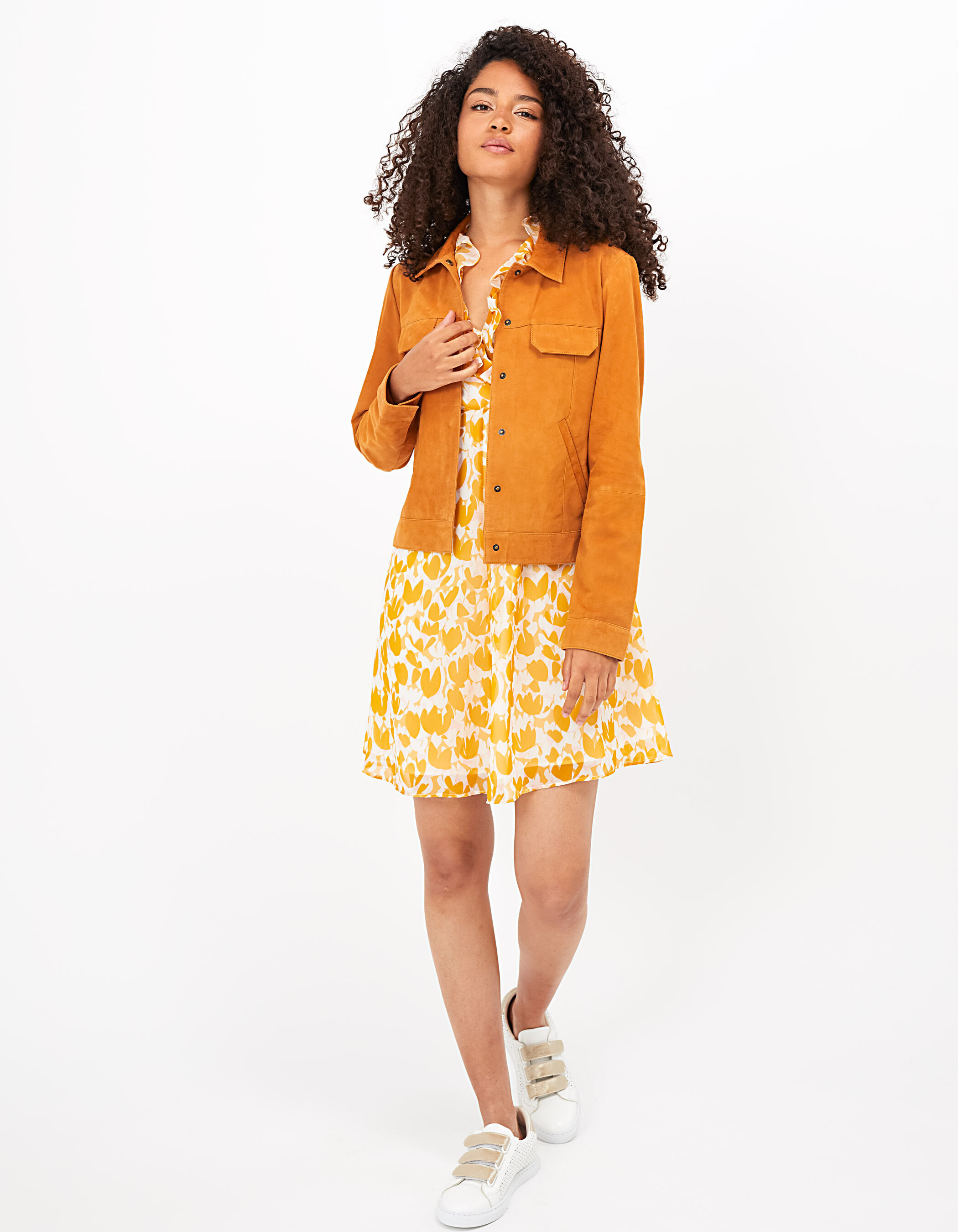 I.Code yellow flower print dress