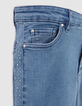 Damesjeans in slank blauw waterloos powerstretch met studs-4