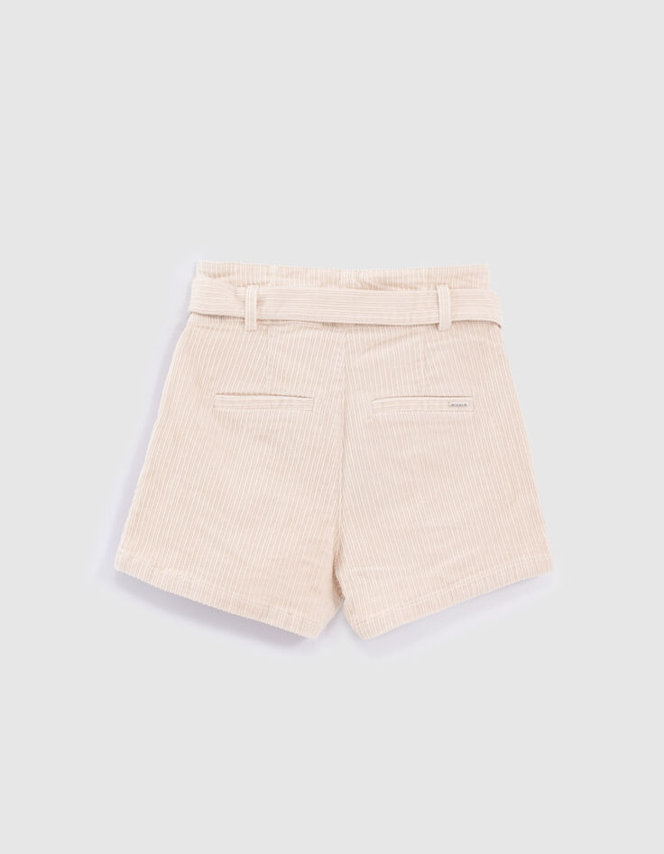 Girls’ vanilla corduroy paperbag shorts-3