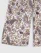 Weite Mädchenhose aus Ecovero® mit Paisley-Print in Ecru-4