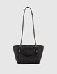 Bolso cabás cuero EL 1440 MEDIUM NEGRO acolchado chevrones mujer-4