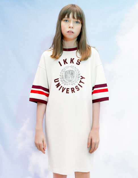 Beige college girl T-shirt dress - IKKS