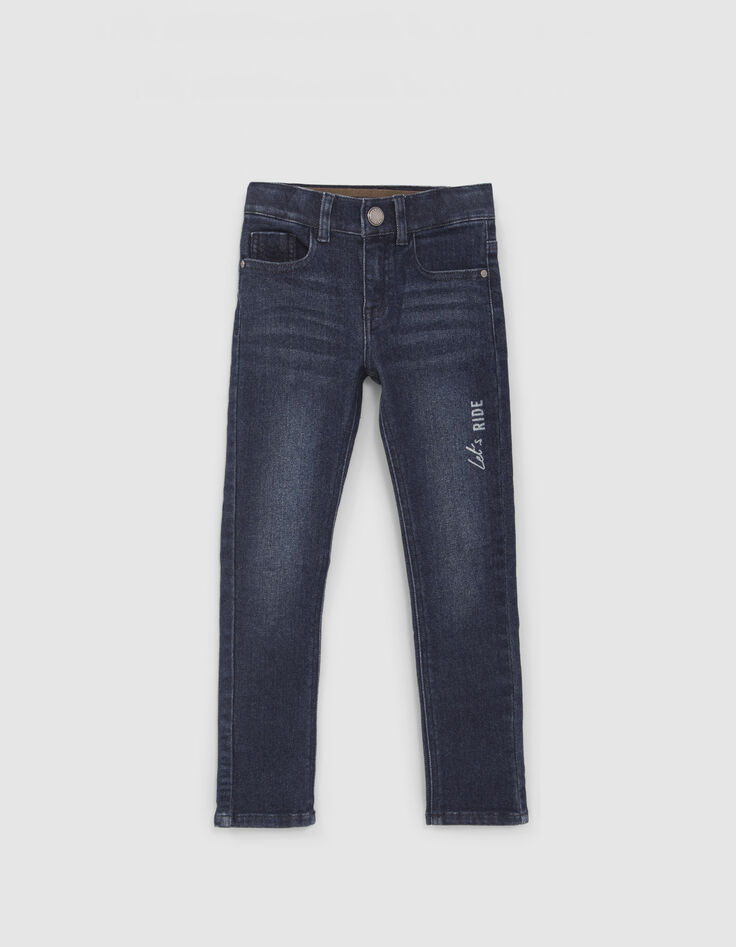 Blauwe SLIM jeans opdrukken reliëf jongens-1